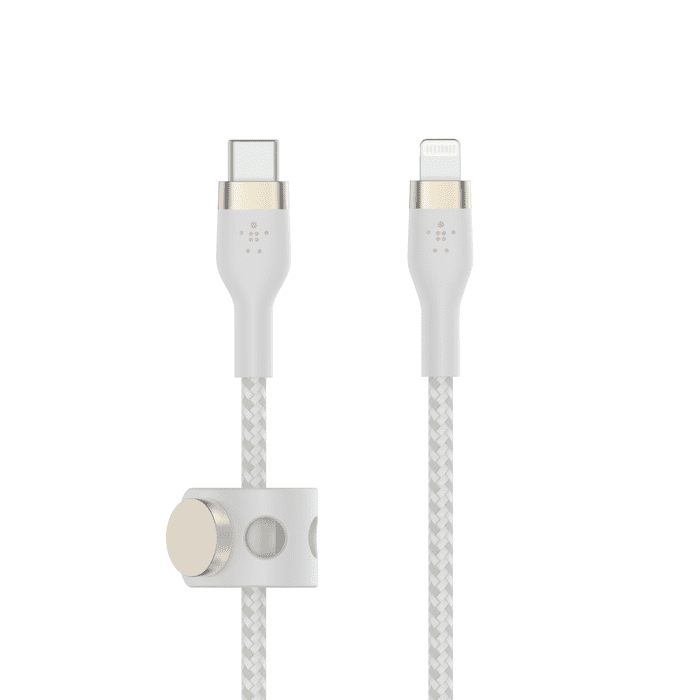 Belkin BOOST↑CHARGE PRO Flex USB-C Cable with Lightning Connector (3M) - White