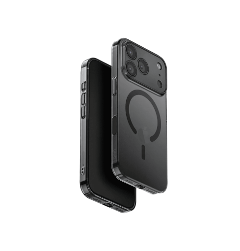 جراب UniQ AirSuit بسُمك 1.3 مم فائق النحافة والمتوافق مع MagClick لهاتف iPhone 17 Pro - دخاني