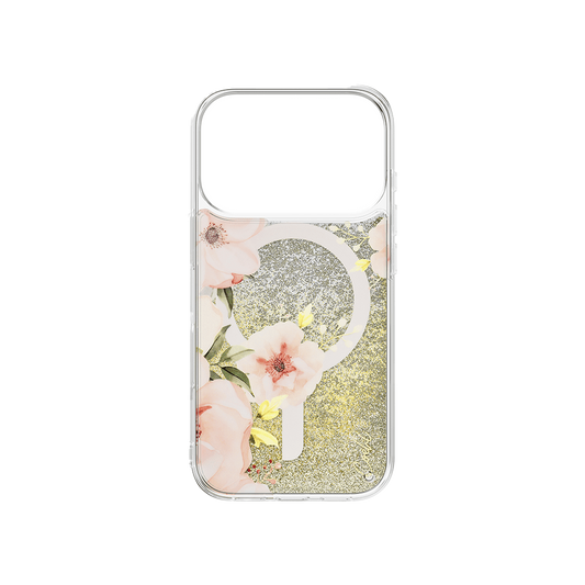 جراب UniQ COEHL FLEURETTE لهاتف iPhone 17 Pro، متوافق مع الشحن المغناطيسي MagClick™ - أزهار الربيع