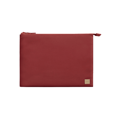 Uniq Lyon Slim Water-Resistant Nylon Laptop Sleeve Up to 14” - Brick Red