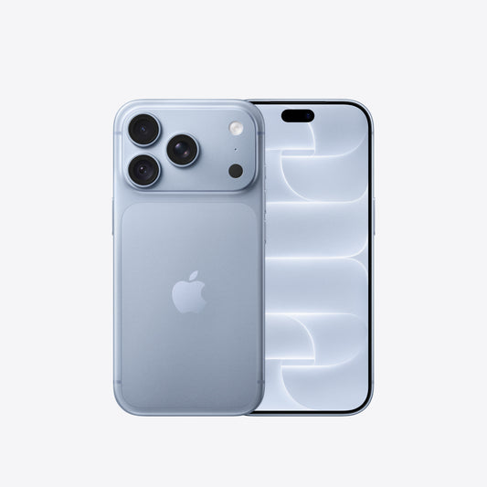 Front and back view of the flagship Apple iPhone 18 Pro 2TB in Glacier available at Tradeline.