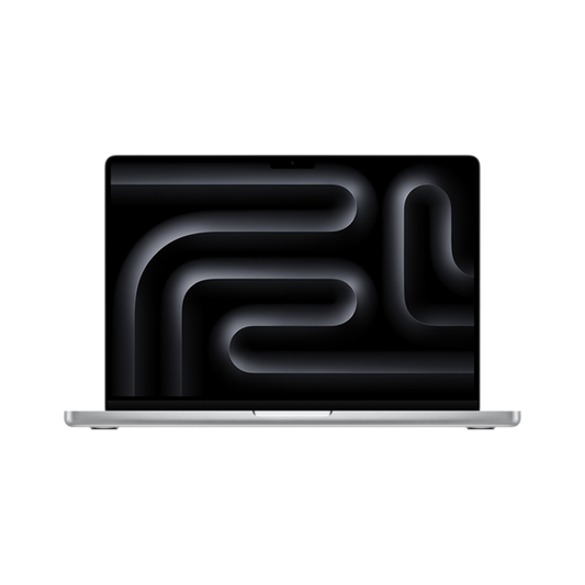 Front display view of the high-performance 16-inch MacBook Pro M5 Max 40-core GPU 2TB Silver at Tradeline.