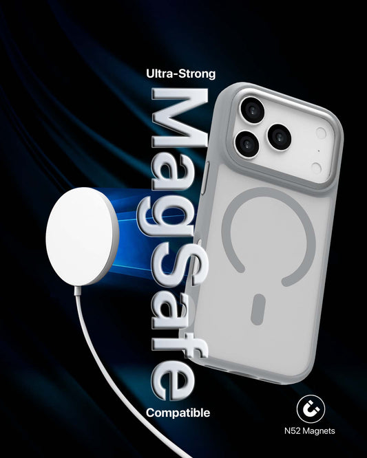 infyty MODO Frosted Soft Touch Case with Metallic Accents for iPhone 18 Pro Max - Grey