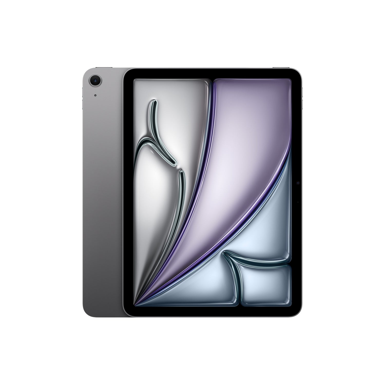 Front and back view display of the 11-inch iPad Air Wi-Fi 128GB Space Grey M4 available at Tradeline.
