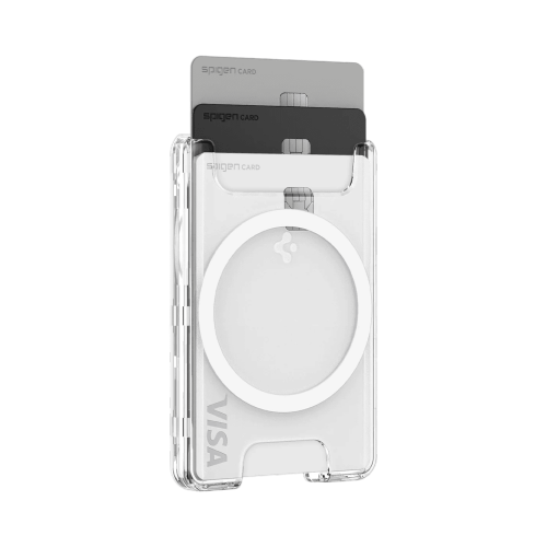حامل بطاقات Spigen MagSafe طراز Ultra Hybrid (MagFit+) - شفاف