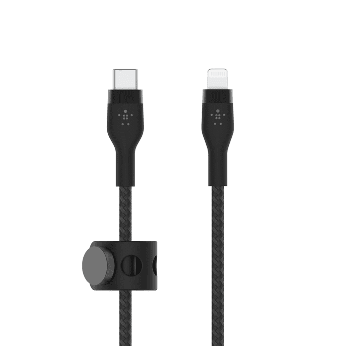 كابل Belkin BOOST↑CHARGE PRO Flex من USB-C إلى Lightning (3 متر) - أسود