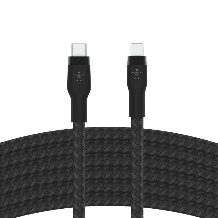 كابل Belkin BOOST↑CHARGE PRO Flex من USB-C إلى Lightning (3 متر) - أسود