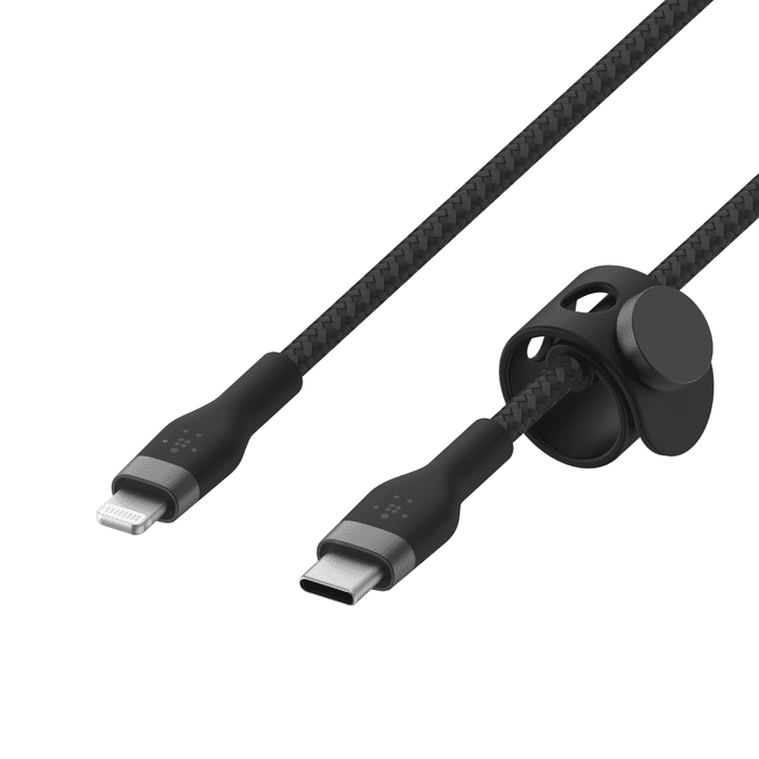 كابل Belkin BOOST↑CHARGE PRO Flex من USB-C إلى Lightning (3 متر) - أسود