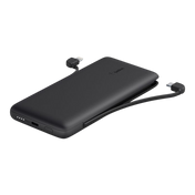 Belkin BoostCharge Plus 10K USB-C Power Bank with Integrated Cables - Black