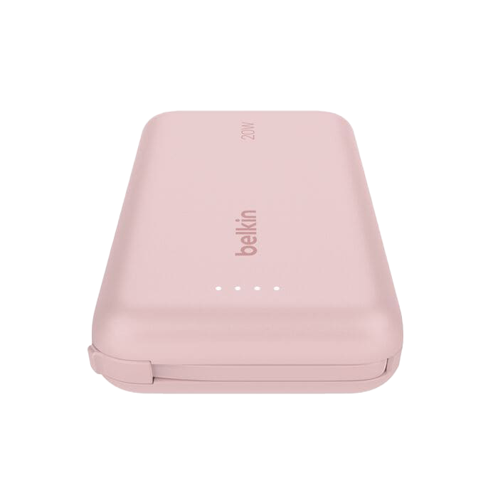 Belkin BoostCharge Power Bank 10K with Integrated Cable USB-C 20W - Pink