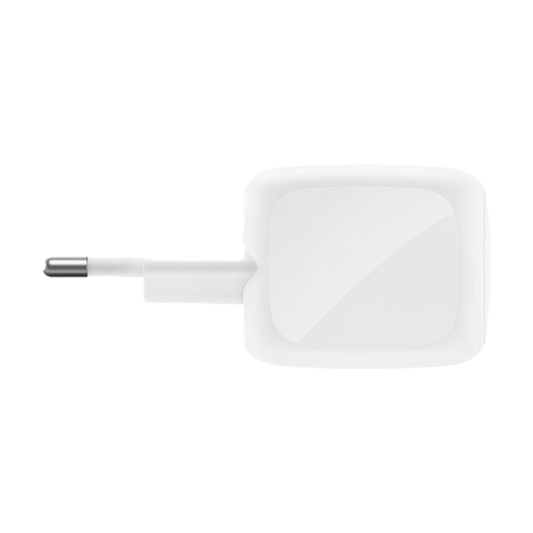 شاحن Belkin BoostCharge Pro بقدرة 50 واط ومنفذي USB-C بتقنية GaN - أبيض