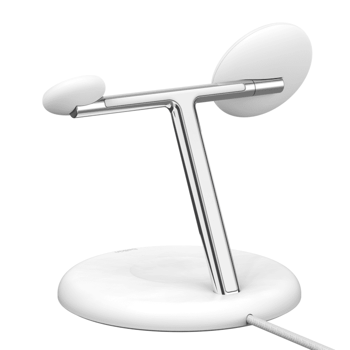 Belkin BoostCharge Pro 3-in-1 Magnetic Charging Stand with Qi2 Fast Wireless Charging 15W - White