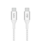 كابل Belkin BoostCharge من USB-C إلى USB-C بقدرة 240 واط (2 متر) - أبيض