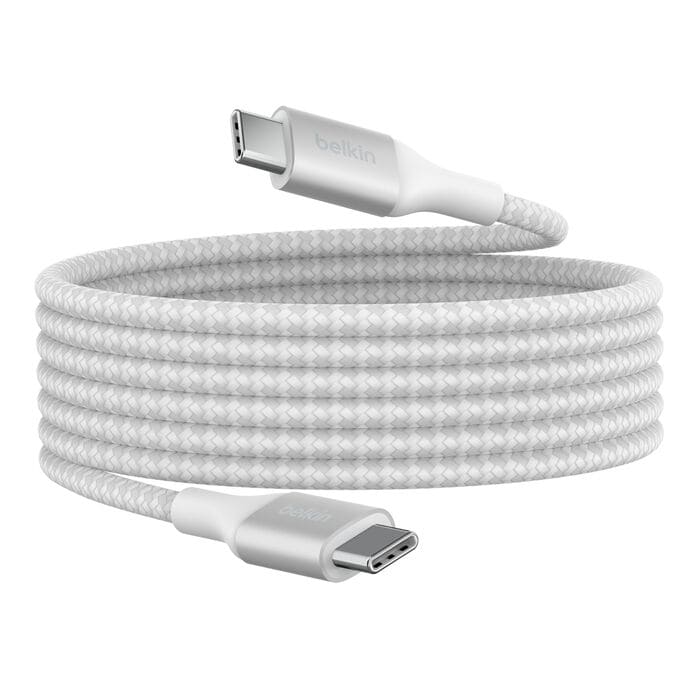 كابل Belkin BoostCharge من USB-C إلى USB-C بقدرة 240 واط (2 متر) - أبيض