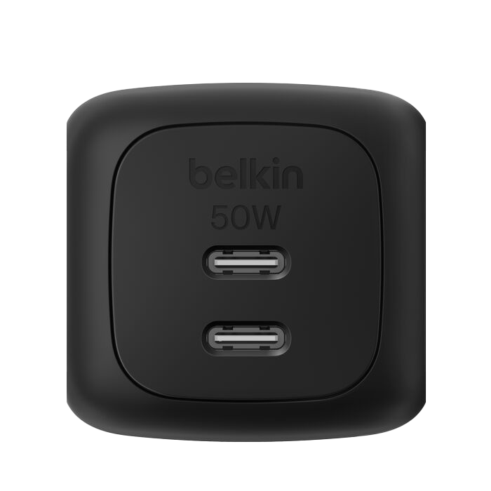 Belkin BoostCharge Pro 2-Port USB-C GaN Charger 50W - Black