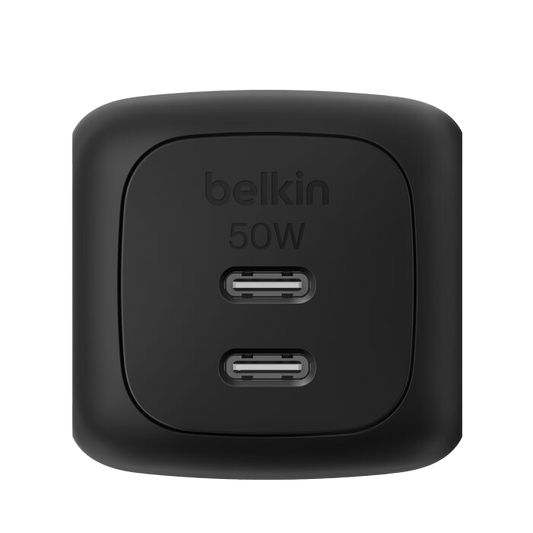 Belkin BoostCharge Pro 2-Port USB-C GaN Charger 50W - Black
