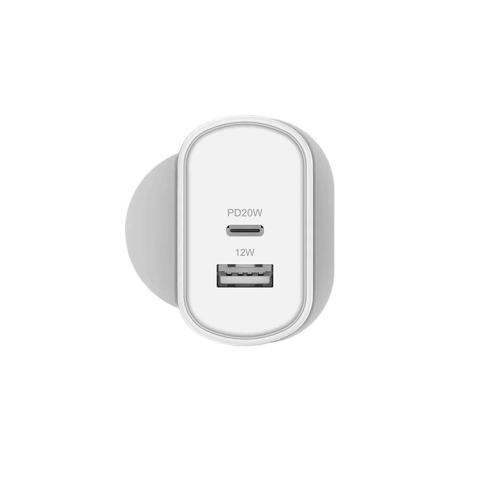 Cygnett 32W USB-C PD Dual Port Wall Charger -  White
