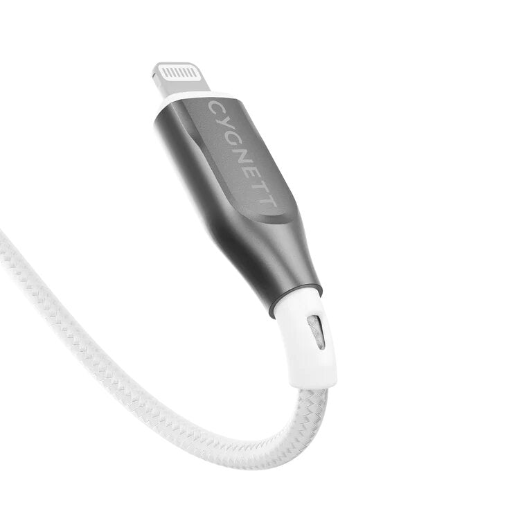 كابل Cygnett Armoured من Lightning إلى USB-C بطول 2 متر - أبيض