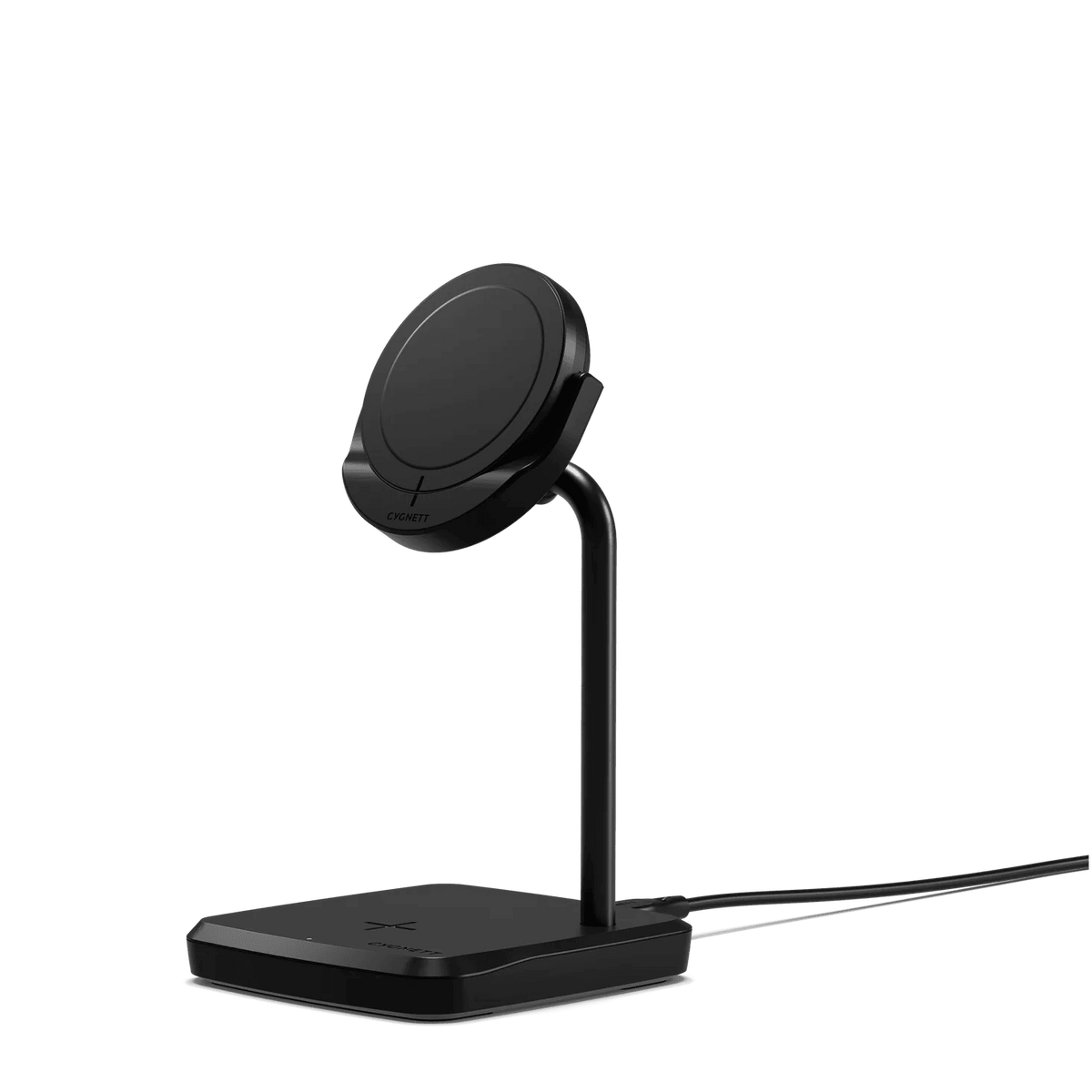 شاحن Cygnett ChargeBase Qi2.0 اللاسلكي المغناطيسي 2 في 1 - أسود