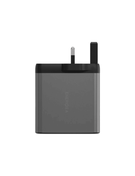 ENERGEA Ampcharge GaN100, 2 Port USB-C + 1 USB-A Wall Charger 100W - GUNMETAL