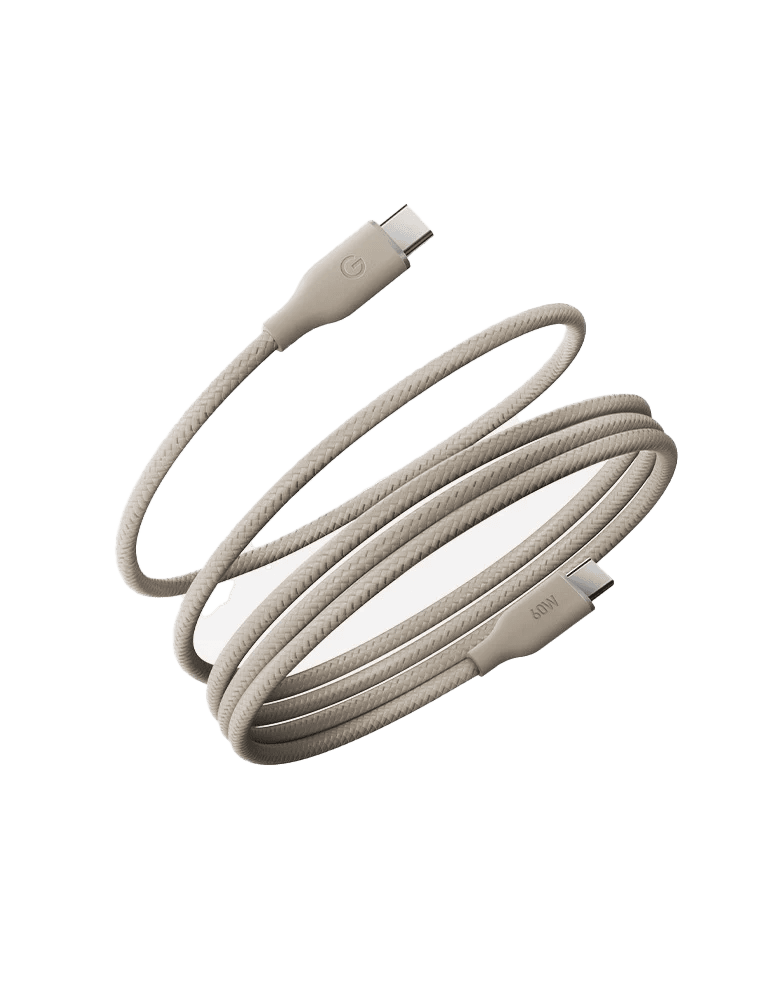 ENERGEA HELIX 60W USB-C to USB-C Magnetic Fast Charging Cable 1.5M - NATURAL