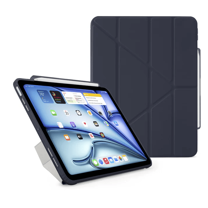 Pipetto iPad Air 13 (2024) Origami No3 Pencil Case - Dark Blue