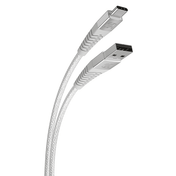 كابل Scosche StrikeLine متين مضفر USB-A إلى USB-C بطول 4 أقدام (1.2 متر) - أبيض