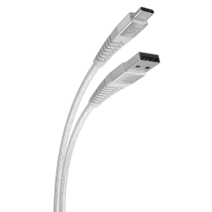 كابل Scosche StrikeLine فائق التحمل من USB-A إلى Lightning بطول 4 أقدام (1.2 متر) - أبيض