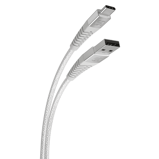 كابل Scosche StrikeLine فائق التحمل من USB-A إلى Lightning بطول 4 أقدام (1.2 متر) - أبيض