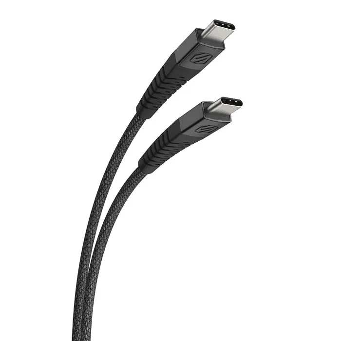 Scosche Strikeline Heavy-Duty USB-C to USB-C Braided Cable 4ft (1.2M) - Grey