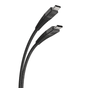 Scosche Strikeline Heavy-Duty USB-C to USB-C Braided Cable 4ft (1.2M) - Grey