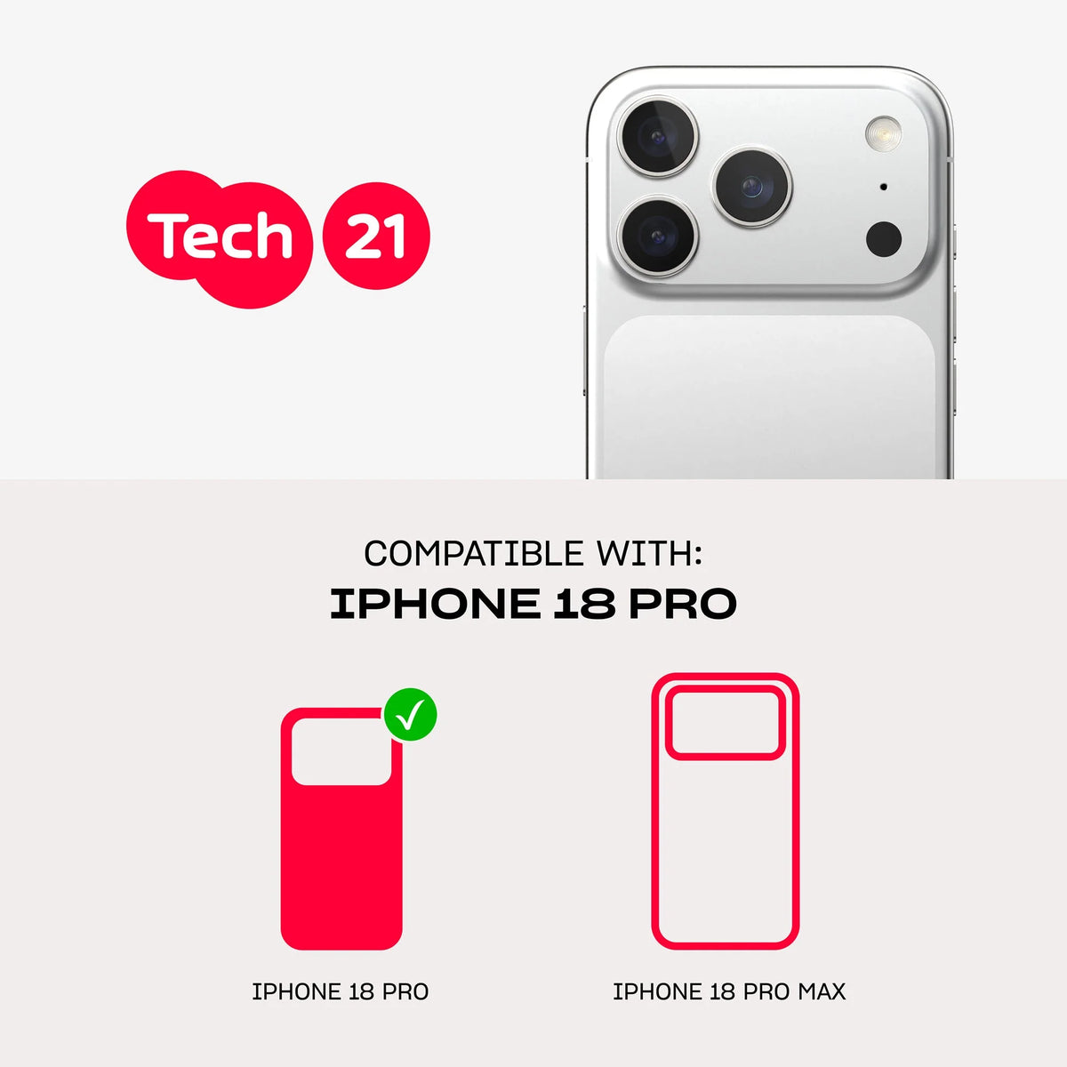 Tech21 EvoPulse iPhone 18 Pro Case with MagSafe - Sable