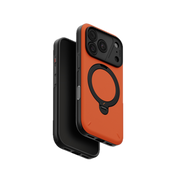 UNIQ HYBRID IPHONE 18 PRO ELIX WITH 360 ROTATING KICKSTAND - VOLT ORANGE