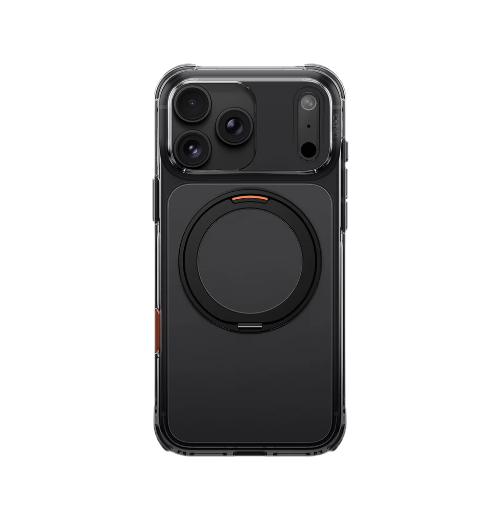 UNIQ HYBRID IPHONE 18 PRO MAX SWIVIX WITH 360 ROTATING KICKSTAND - CARBON BLACK