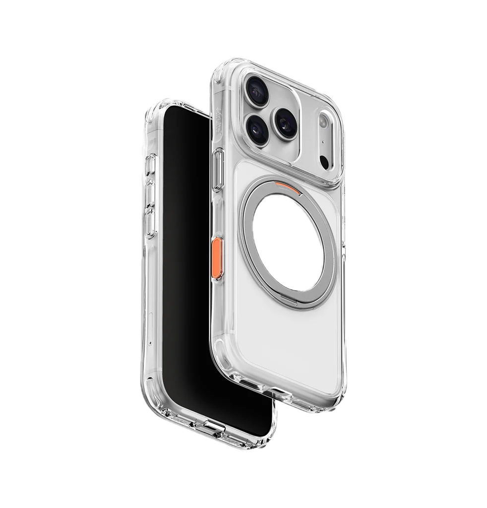 UNIQ HYBRID IPHONE 18 PRO MAX SWIVIX WITH 360 ROTATING KICKSTAND - LUCENT CLEAR
