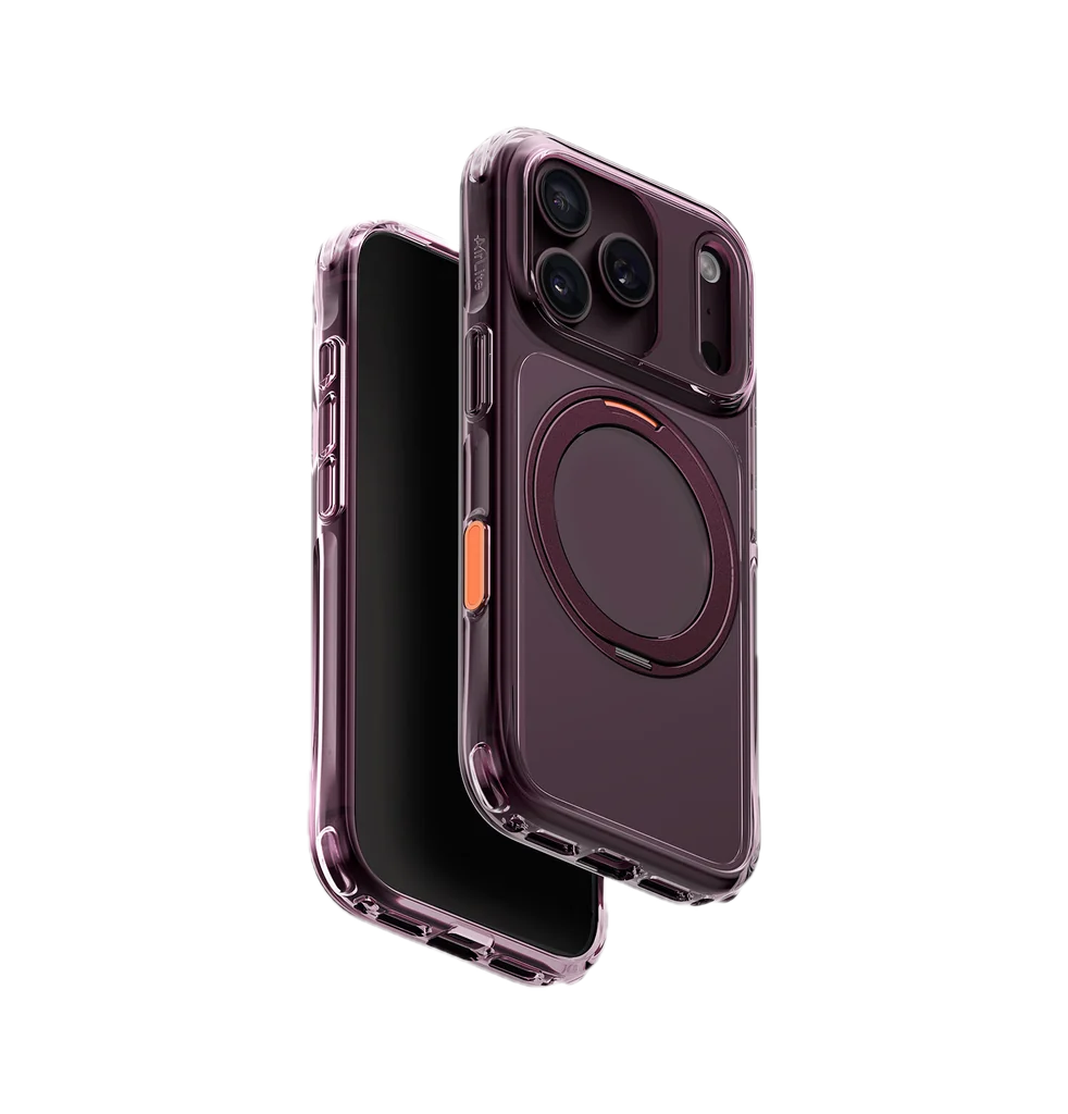 UNIQ HYBRID IPHONE 18 PRO SWIVIX WITH 360 ROTATING KICKSTAND - DEEP BURGUNDY