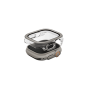UNIQ VOUTE WATCH CASE WITH TEMPERED GLASS SCREEN 49MM - TITANIUM SILVER