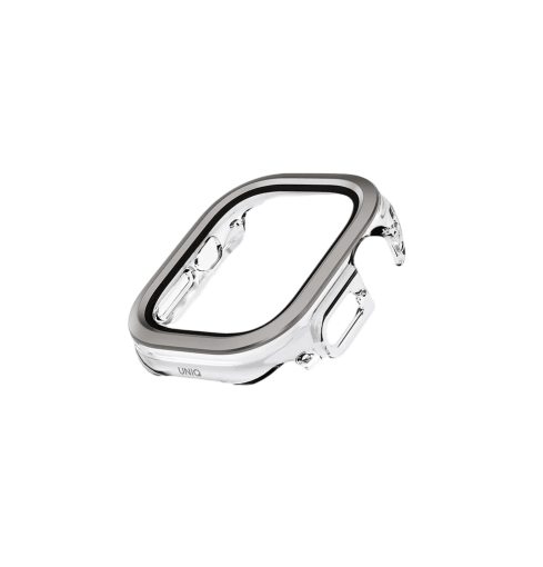UNIQ VOUTE WATCH CASE WITH TEMPERED GLASS SCREEN 49MM - TITANIUM SILVER