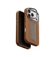 جراب UniQ Heldro Pro FlexGrip من الجلد الصناعي لهاتف iPhone 17 Pro - كراميل