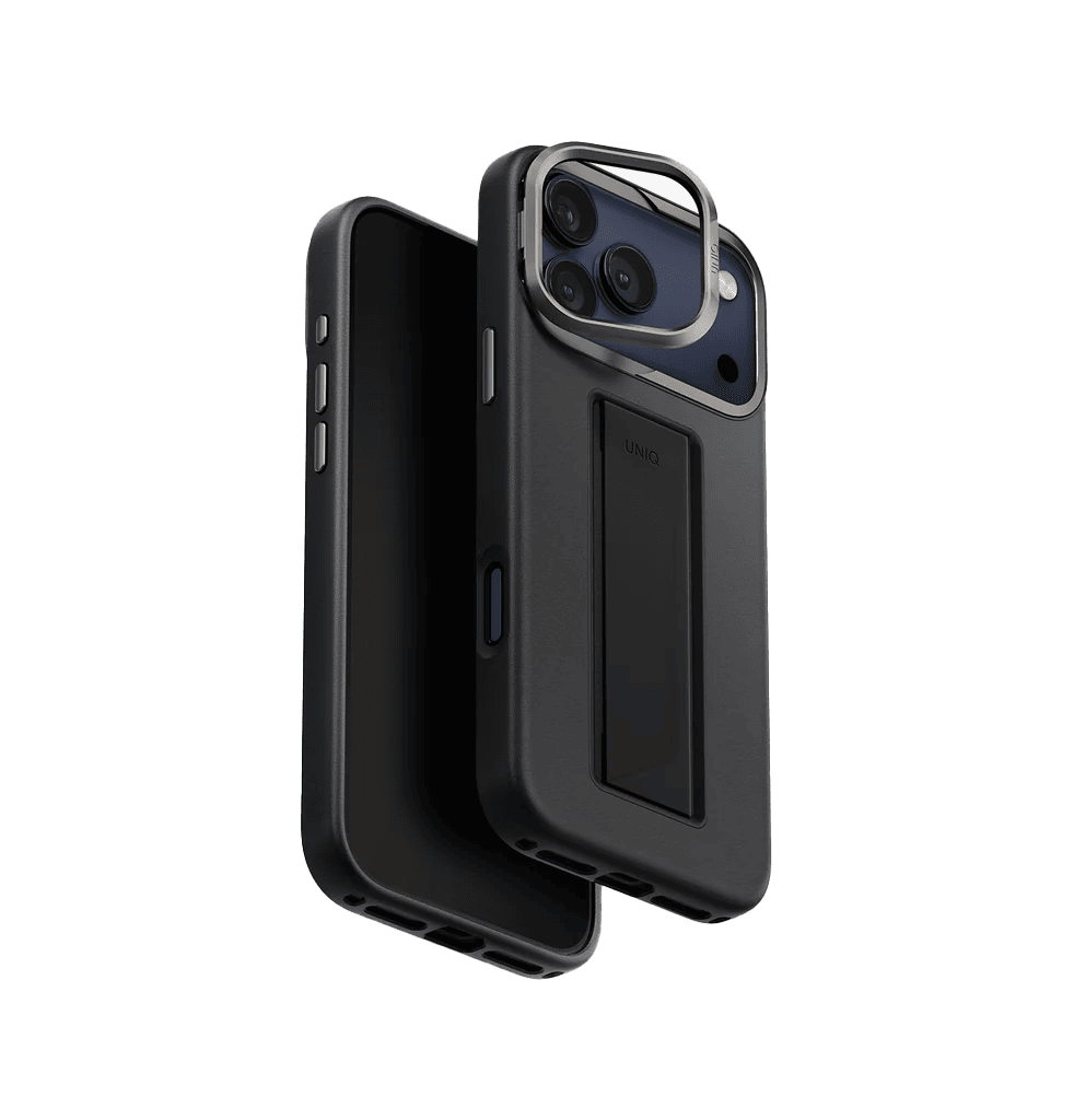 Uniq Heldro Pro FlexGrip Leatherette Case for iPhone 17 Pro Max - Dallas Black