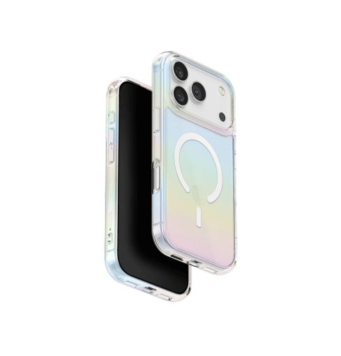 جراب UniQ Iridescia Holographic الواقي المتوافق مع MagClick لهاتف iPhone 17 Pro - Holo Quartz
