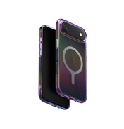 جراب UniQ Iridescia الهولوغرافي الواقي المتوافق مع MagClick لهاتف iPhone Air - Midnight Quartz