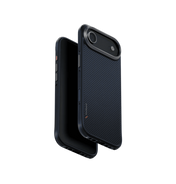 جراب UniQ Keva Tough الواقي من ألياف الأراميد لهاتف iPhone Air - أزرق ترانس