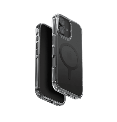 جراب UniQ LifePro Xtreme الهجين النحيف المقاوم لبصمات الأصابع والمتوافق مع MagClick لهاتف iPhone 17 - دخاني