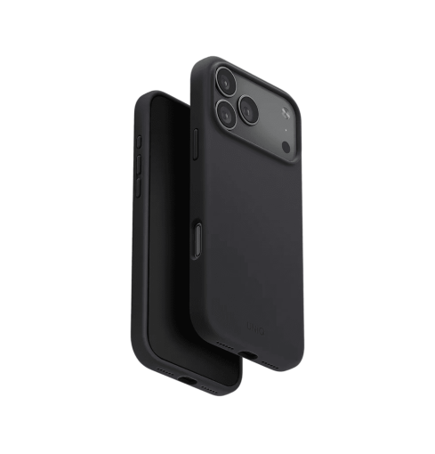 Uniq Lino Hybrid Silicone Case with MagClick Compatibility for iPhone 17 Pro Max - Charcoal Grey