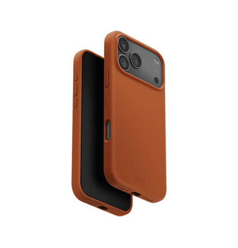 Uniq Lino Hybrid Silicone Case with MagClick Compatibility for iPhone 17 Pro Max - Sunset Orange