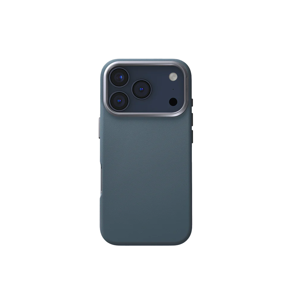 Uniq Lyden Premium Leatherette Case for iPhone 17 Pro - Ash Blue