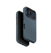 جراب UniQ Lyden الفاخر من الجلد الصناعي لهاتف iPhone 17 Pro Max - أزرق رمادي
