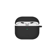 جراب UNIQ NEXO من السيليكون السائل لسماعات AirPods (الجيل الرابع | 2024) مع خطافات أذن رياضية – أسود