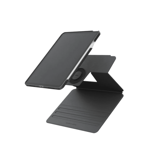 جراب Uniq Rovus Snapmount المغناطيسي القابل للفصل والدوران 360 درجة لجهاز iPad 11 بوصة A16 (2025) و10.9 بوصة الجيل العاشر (2022) - رمادي